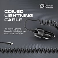 CAR CHARGER PROMATE WITH LIGHTENING-04 CAR CHARGER PROMATE WITH LIGHTENING 04 Scaled