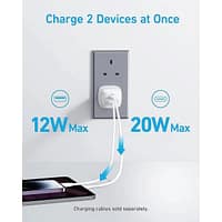 CHARGER ANKER 323 33W DUAL WITH LIGHTNING V-02 CHARGER ANKER 323 33W DUAL WITH LIGHTNING V 02 Scaled