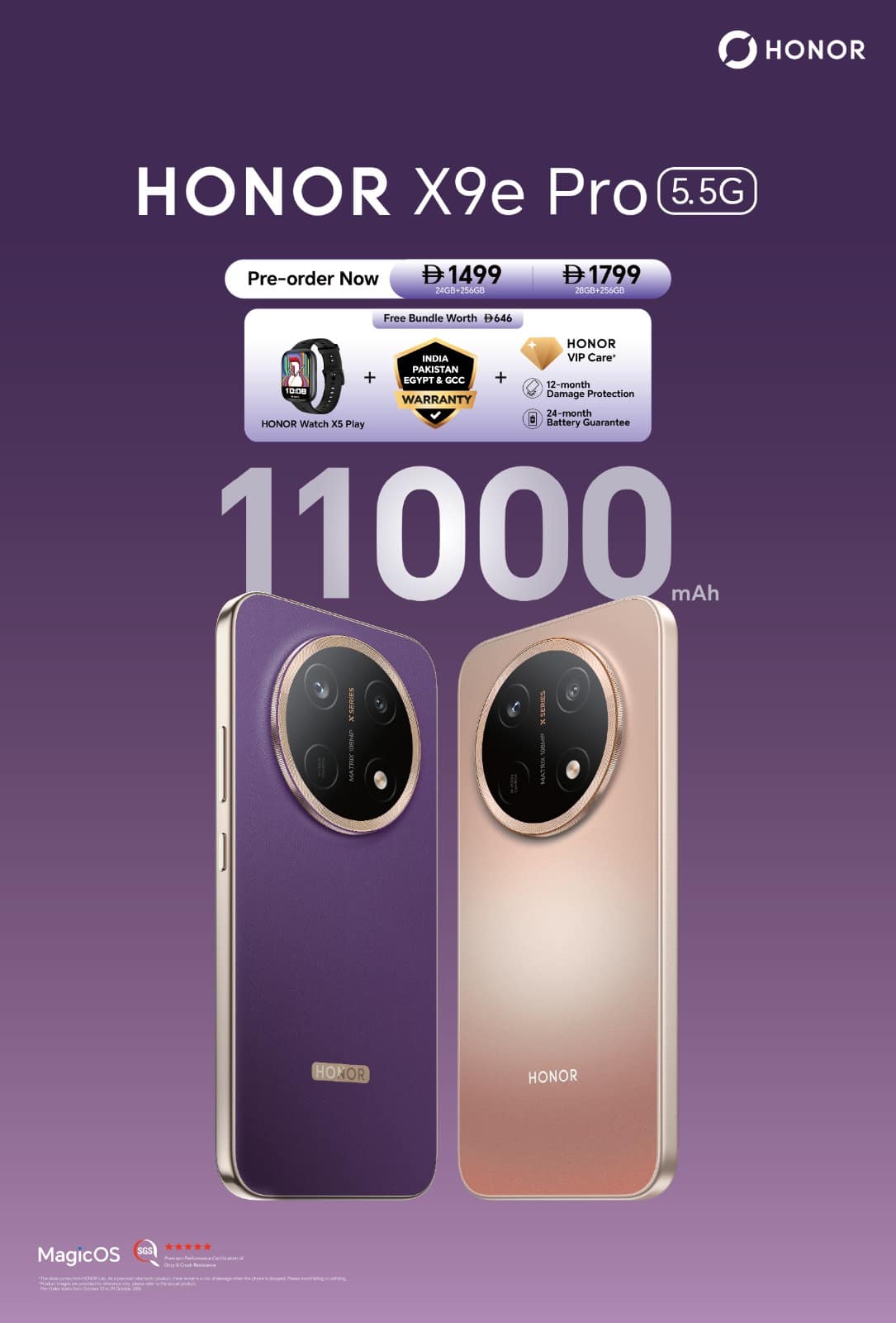 Honor X9e Pro 5G pre-order with free gifts