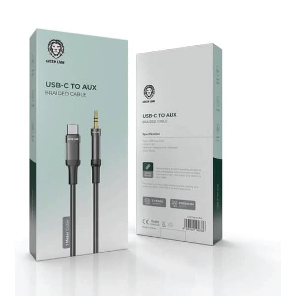 AUX CABLE TYPE-C GREEN LION-02 AUX CABLE TYPE C GREEN LION 02 Scaled