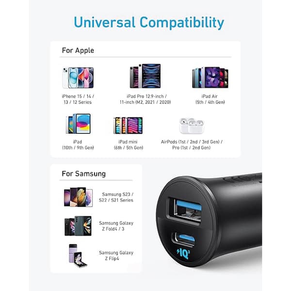 CAR CHARGER ANKER 30W DUAL PORT-05 CAR CHARGER ANKER 30W DUAL PORT 05 Scaled