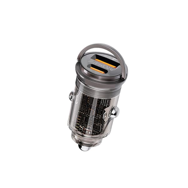 CAR CHARGER PROMATE 65W PD TRANSPARENT V-01 CAR CHARGER PROMATE 65W PD TRANSPARENT V 01 Scaled
