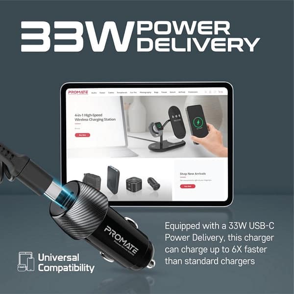 CAR CHARGER PROMATE WITH LIGHTENING-03 CAR CHARGER PROMATE WITH LIGHTENING 03 Scaled