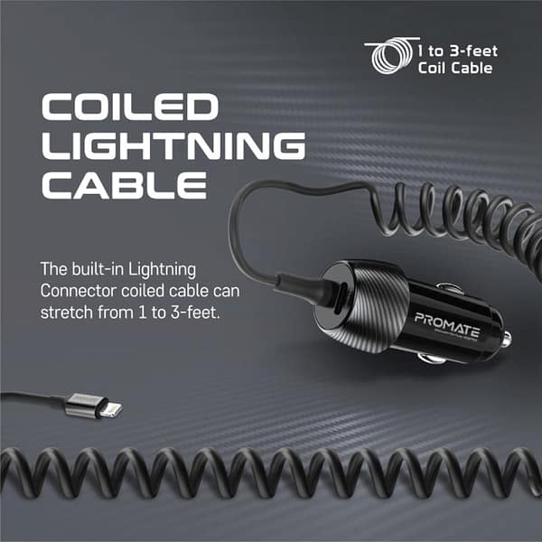 CAR CHARGER PROMATE WITH LIGHTENING-04 CAR CHARGER PROMATE WITH LIGHTENING 04 Scaled